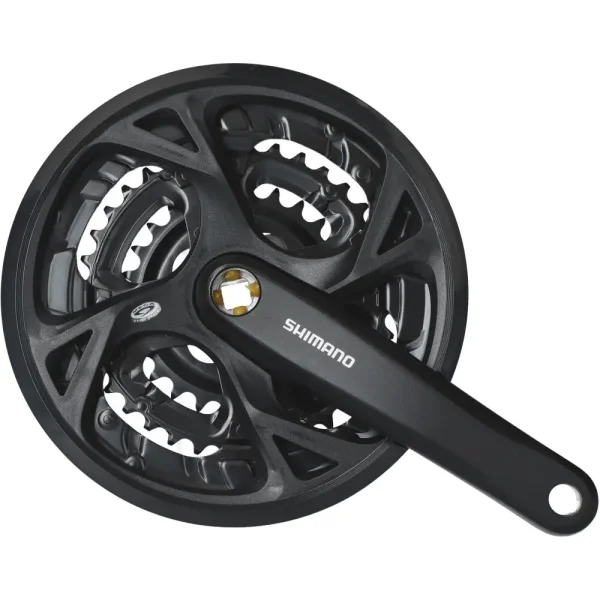 Kurbelgarnitur Shimano FC-M371 3x9-fach 48/36/26 175 mm schwarz
