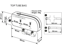 Oberrohrtasche Pro Discover 0,75 l grau schwarz